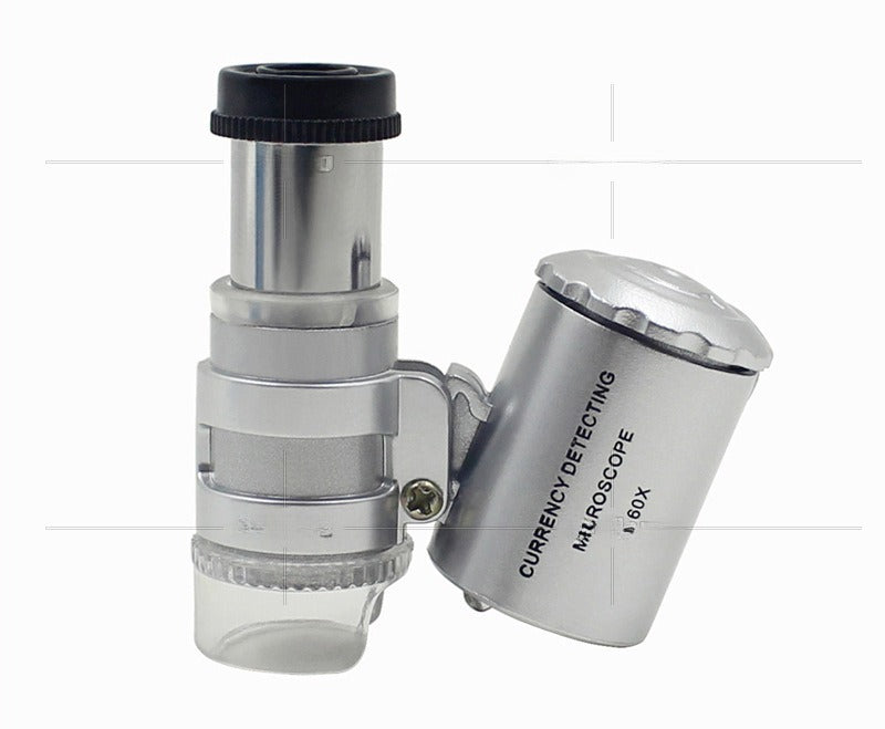60X LED & UV Pocket Microscope – High-Precision Magnifying Glass for Stamp Authentication & Philatelic Inspection