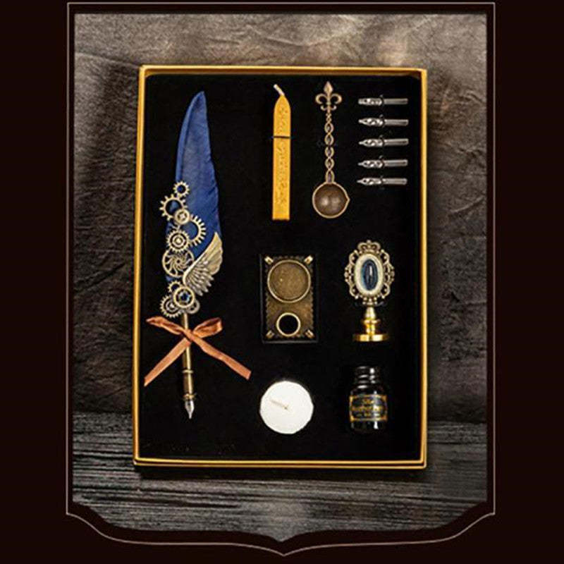 Quill Pen Fire Lacquer Seal Set