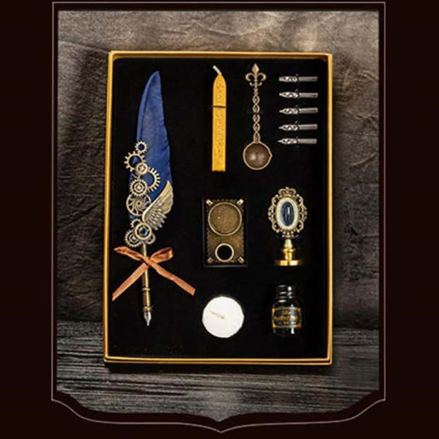 Quill Pen Fire Lacquer Seal Set