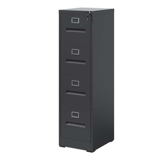 Lockable 4-Drawer Stamp Storage Cabinet – Metal Organizer for Stamp Albums, Envelopes & Collectibles, A4 Letter Size