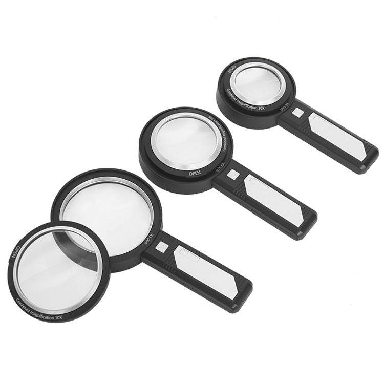Handheld Magnifying Glass with LED Ring Light – Philatelic Loupe for Stamp Inspection & Collectible Viewing