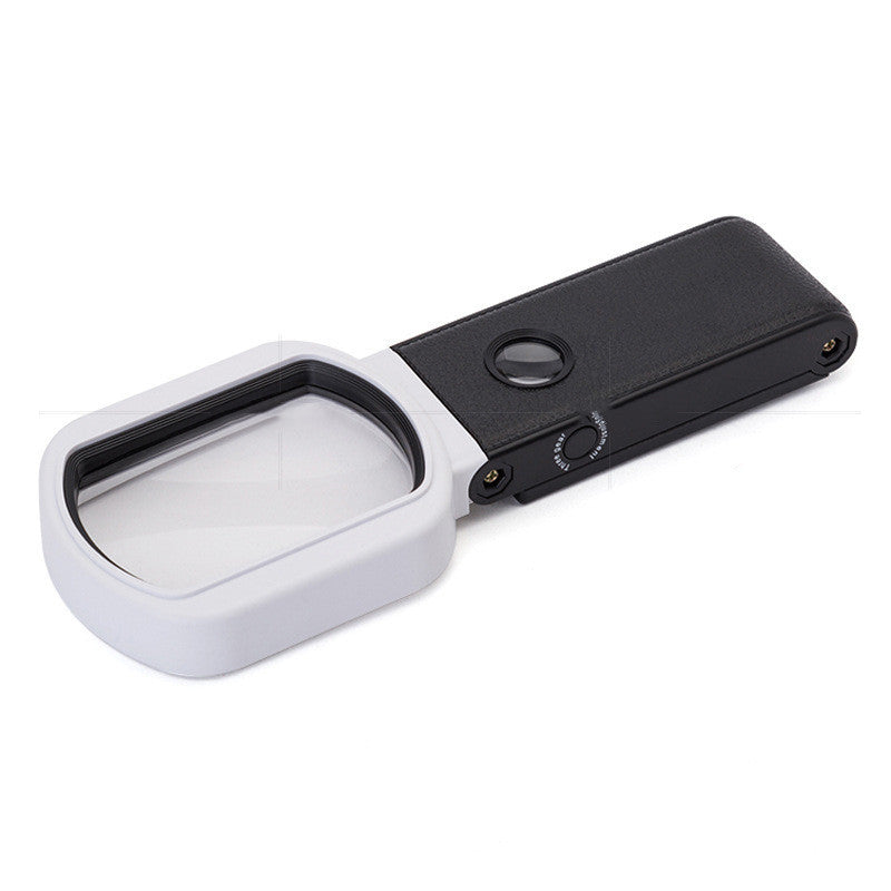 Square LED Optical Magnifier – Handheld Illuminated Loupe for Stamp Inspection & Philatelic Identification