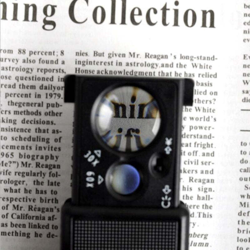 Handheld Portable Magnifier with Light – Ideal for Stamp, Coin & Collectible Inspection