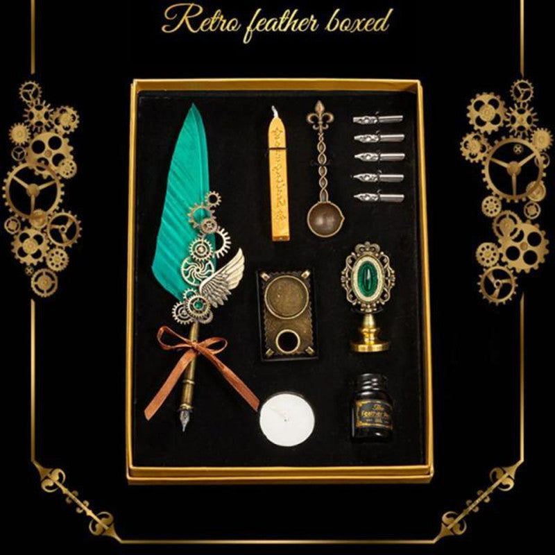 Quill Pen Fire Lacquer Seal Set