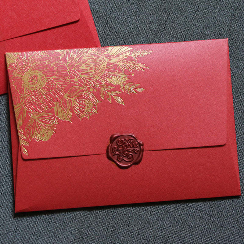 European No. 3 Thickened Bronzing Pearl Paper Envelope