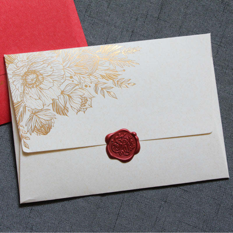 European No. 3 Thickened Bronzing Pearl Paper Envelope