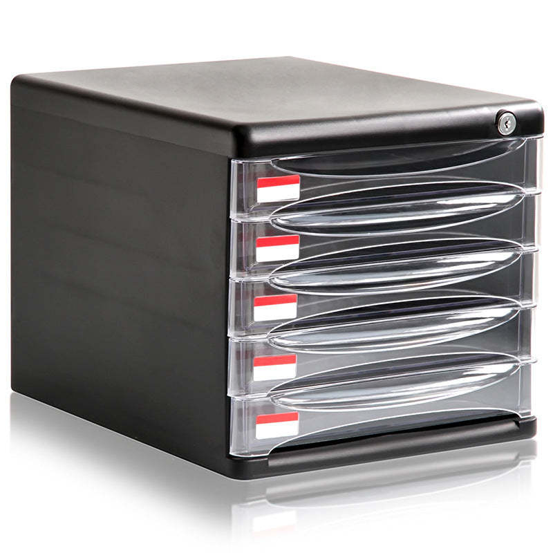 Transparent Layered Stamp Storage Cabinet with Lock – Desktop Organizer for Stamp Albums & Collectibles