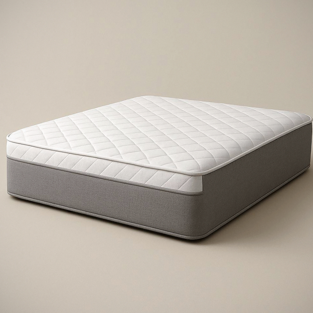 Matelas Double Mousse à Mémoire de Forme Gris/Blanc 190x140x25 cm