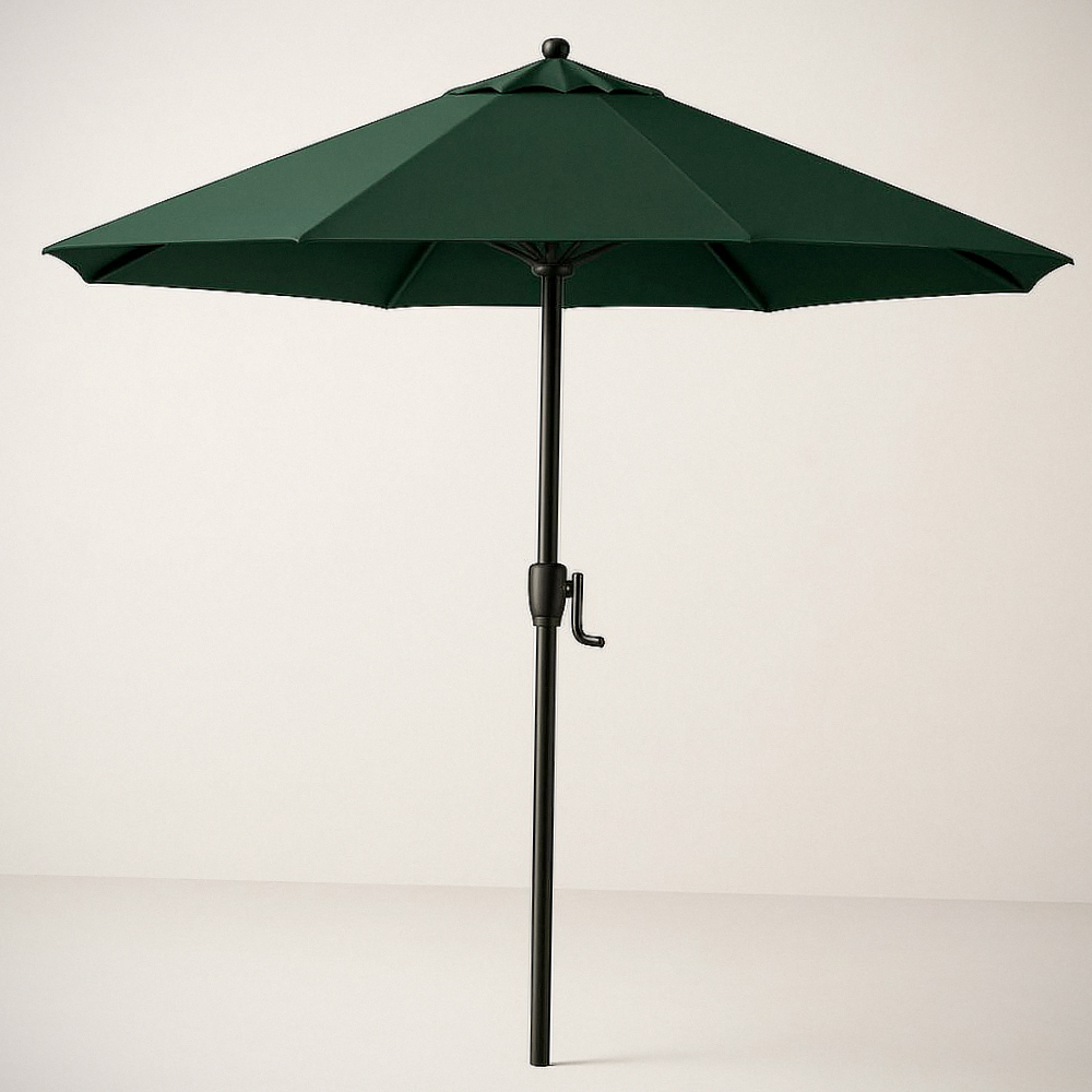 Parasol de Jardin en Aluminium avec Toile Polyester Vert Foncé Ø270 cm