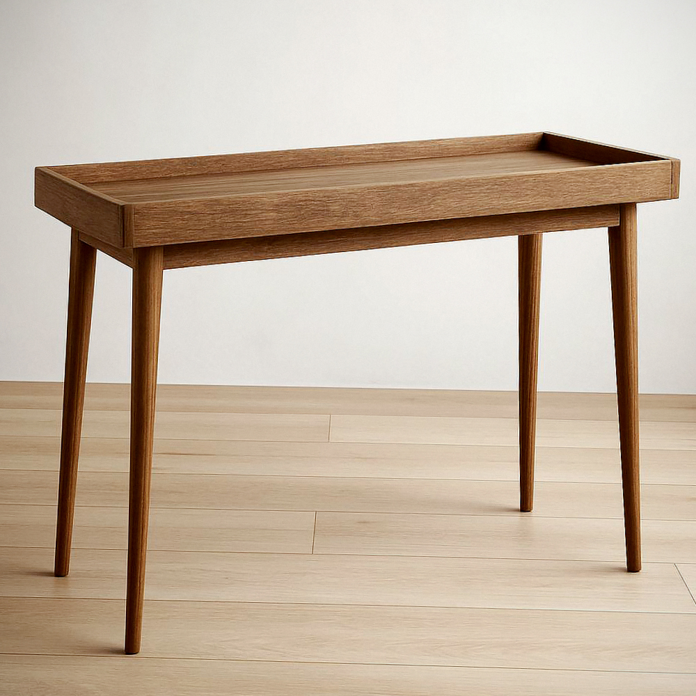 Table Console Rectangulaire en Chêne 120cm x 40 cm x 75 cm Design Scandinave