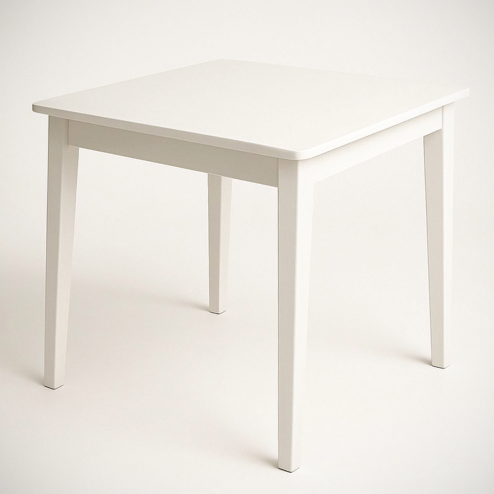 Table carrée en bois MDF Blanc 75x75x74 cm