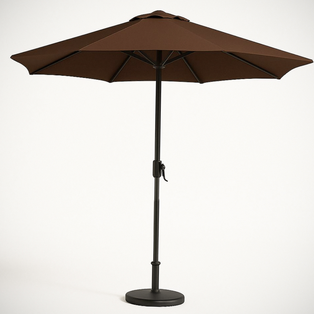 Parasol de Jardin en Aluminium et Polyester Brun Ø300 cm