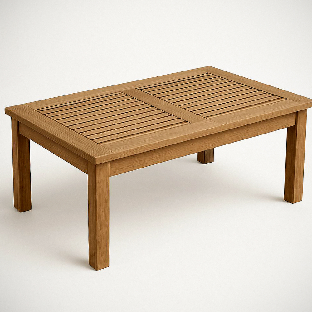 Table Basse en Bois Rectangulaire 120x60x45 cm Couleur Chêne