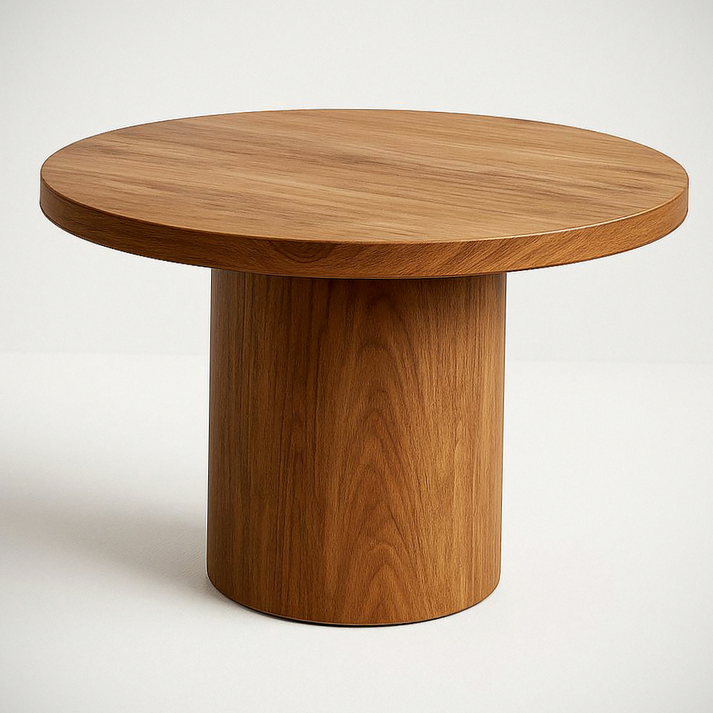 Table Ronde en Bois Massif 90 cm Chêne
