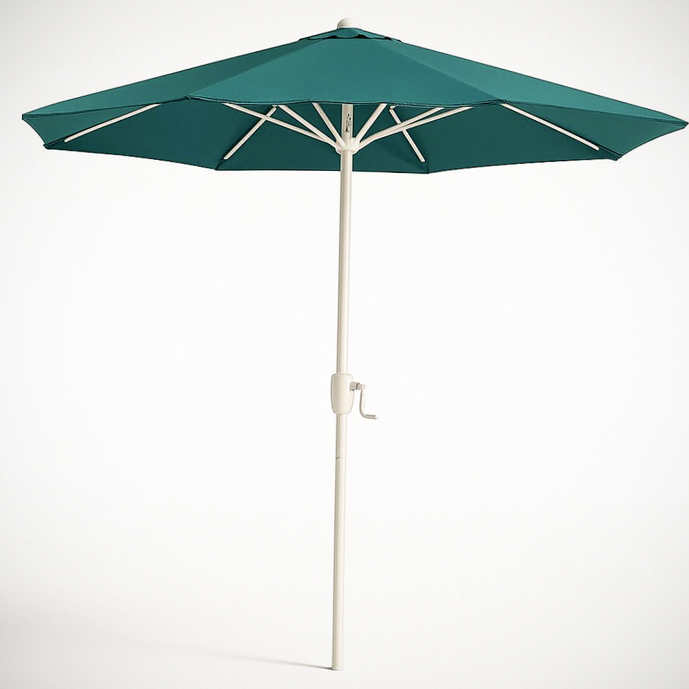Parasol de jardin en polyester vert avec mât en aluminium 300 cm