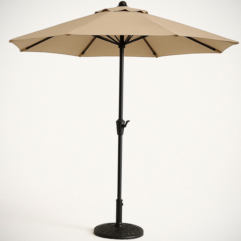 Parasol de jardin en aluminium et polyester Beige Ø300 cm