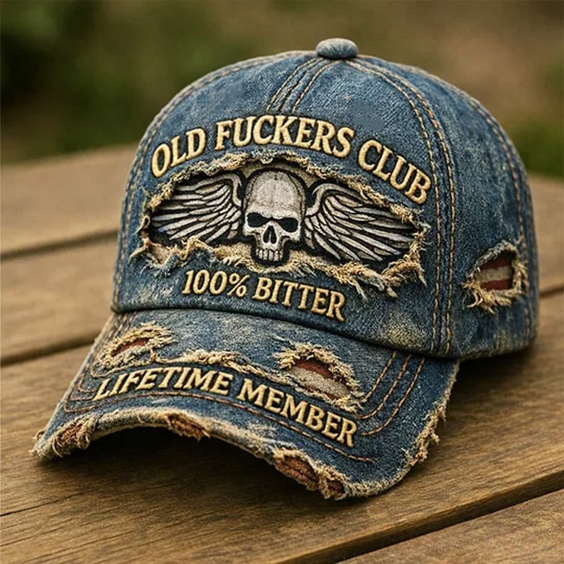 Old F*ckers Club-Vintage Baseball Cap 💀🖤