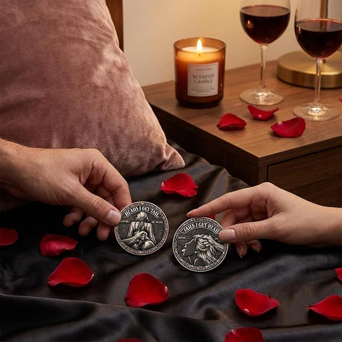 🌹Funny Heads and Tails Challenge Coin