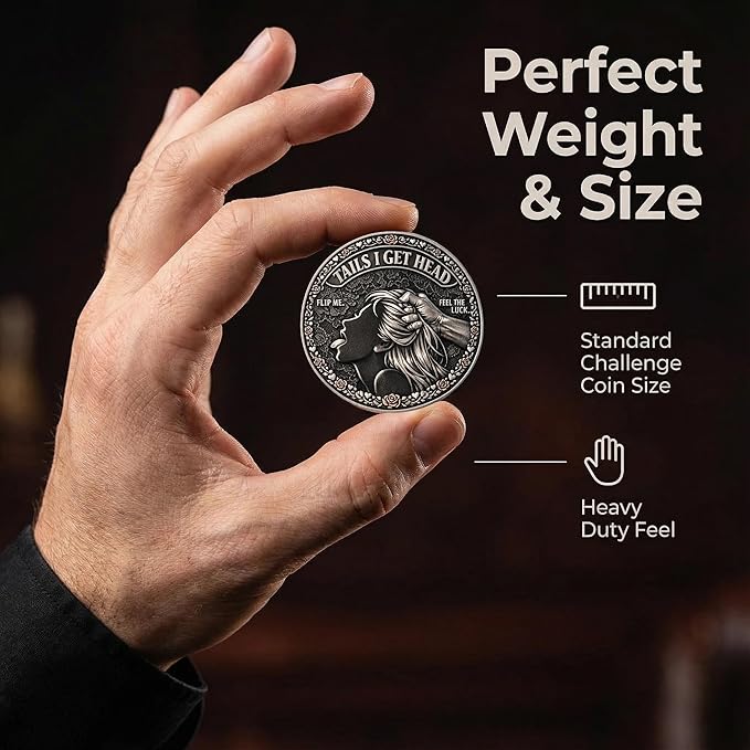 🌹Funny Heads and Tails Challenge Coin