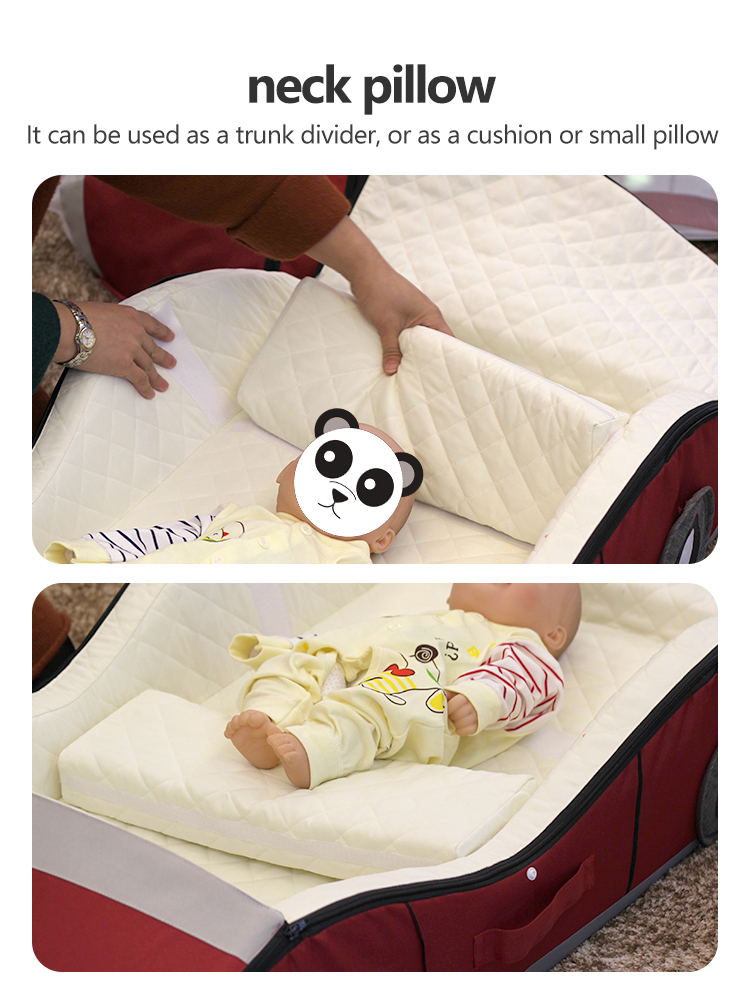 Baby bed, portable camping bed, cartoon bed, inner bed, sleeping pad, children's travel bed, removable and washable car bed