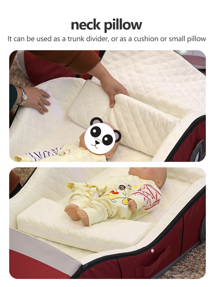 Baby bed, portable camping bed, cartoon bed, inner bed, sleeping pad, children's travel bed, removable and washable car bed