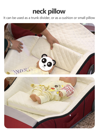 Baby bed, portable camping bed, cartoon bed, inner bed, sleeping pad, children's travel bed, removable and washable car bed