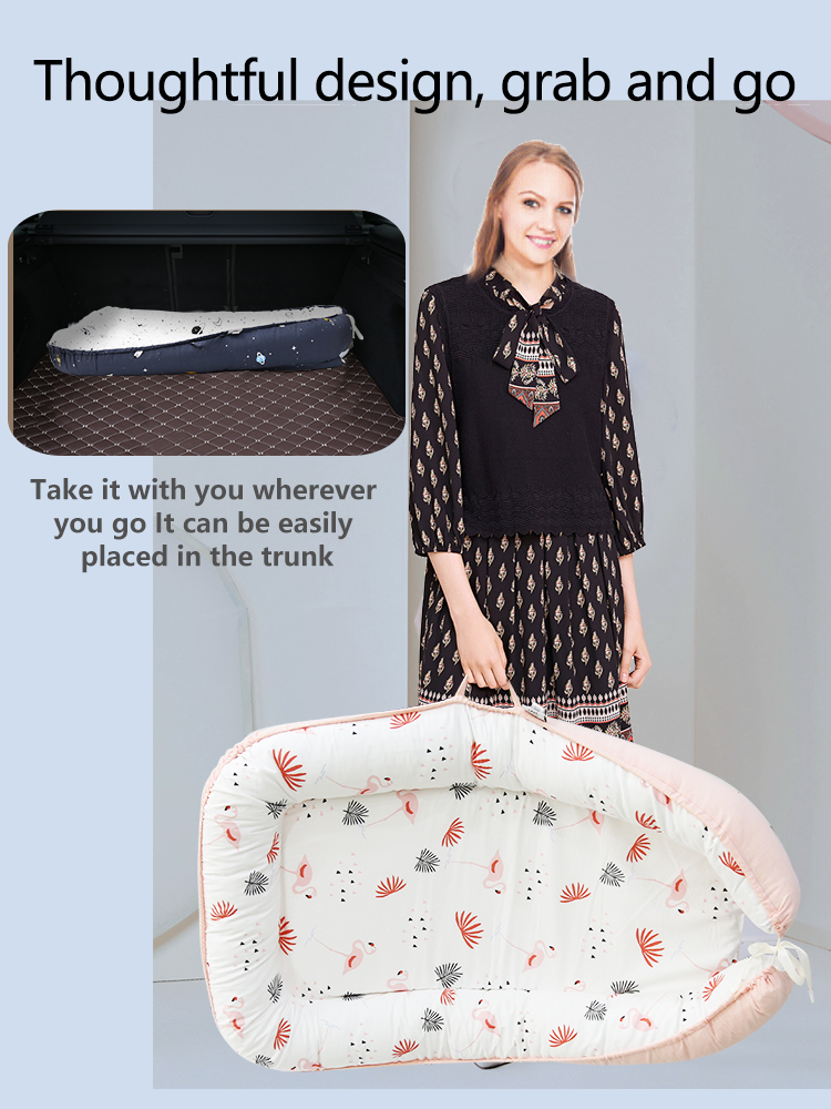 Portable baby washable bed, bionic bed, multi-functional newborn bed, foldable for outdoor use