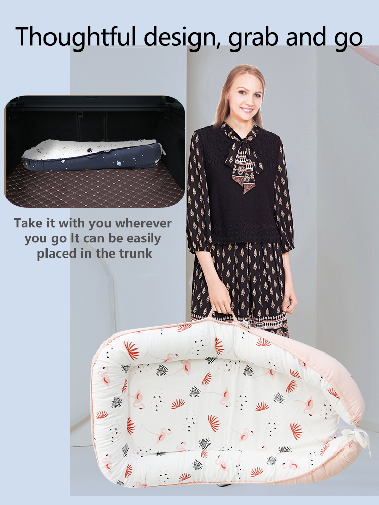 Portable baby washable bed, bionic bed, multi-functional newborn bed, foldable for outdoor use