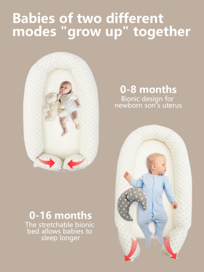 "Bed within a bed, bionic bed for newborns, portable baby bed for outdoor use, bassinet, baby soothing bed, portable, suitable for summer"