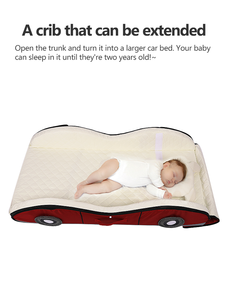 Baby bed, portable camping bed, cartoon bed, inner bed, sleeping pad, children's travel bed, removable and washable car bed