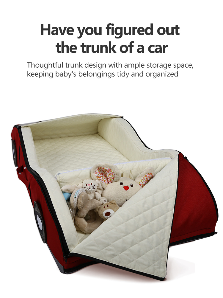 Baby bed, portable camping bed, cartoon bed, inner bed, sleeping pad, children's travel bed, removable and washable car bed