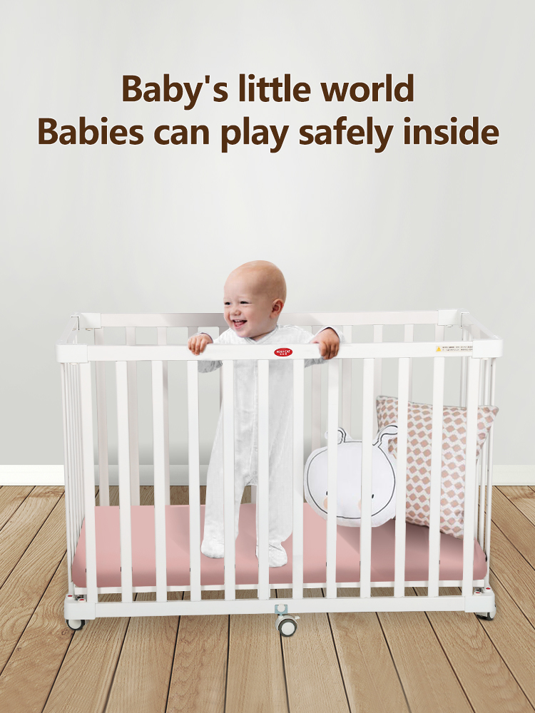 Portable alloy baby bed, widened and thickened, suitable for newborns and children, can be assembled into a small bed