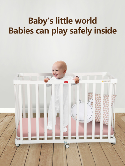 Portable alloy baby bed, widened and thickened, suitable for newborns and children, can be assembled into a small bed