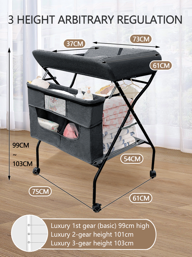 Baby diaper changing table, nursing table, touching table, newborn baby bathing table, diaper changing