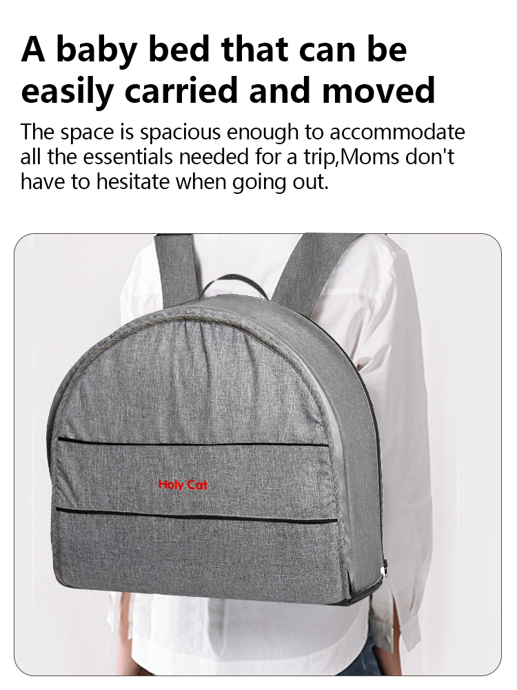 "Crib bed with anti-pressure, portable backpack, multi-functional folding, ideal for newborns to sleep, bed in bed, summer"