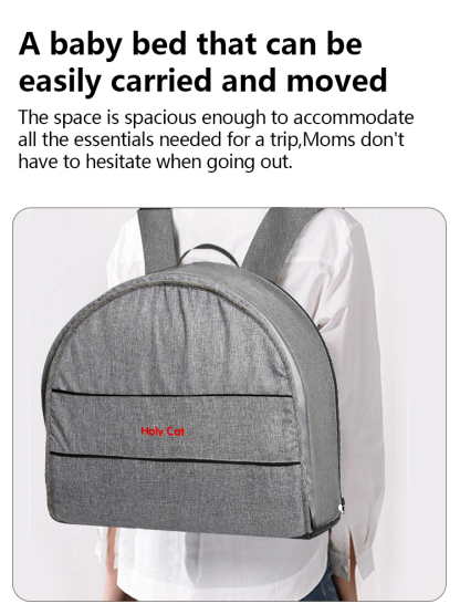 "Crib bed with anti-pressure, portable backpack, multi-functional folding, ideal for newborns to sleep, bed in bed, summer"