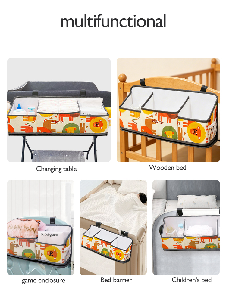 Baby bed storage hanging bag, diaper and wet wipes storage bag, fence hanging bag, storage bag, baby bedside hanging basket