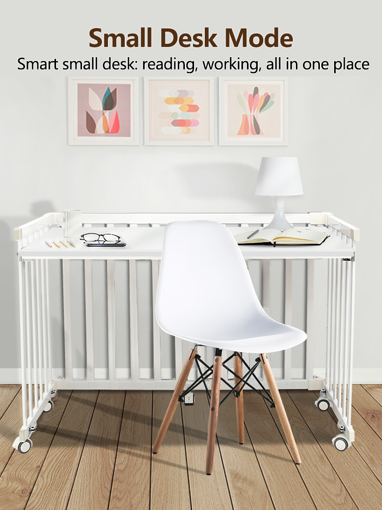 Portable alloy baby bed, widened and thickened, suitable for newborns and children, can be assembled into a small bed
