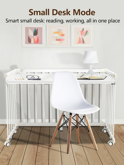 Portable alloy baby bed, widened and thickened, suitable for newborns and children, can be assembled into a small bed