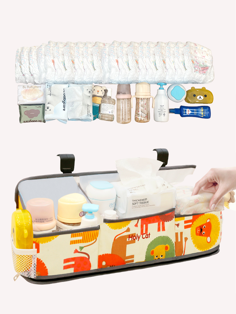 Baby bed storage hanging bag, diaper and wet wipes storage bag, fence hanging bag, storage bag, baby bedside hanging basket