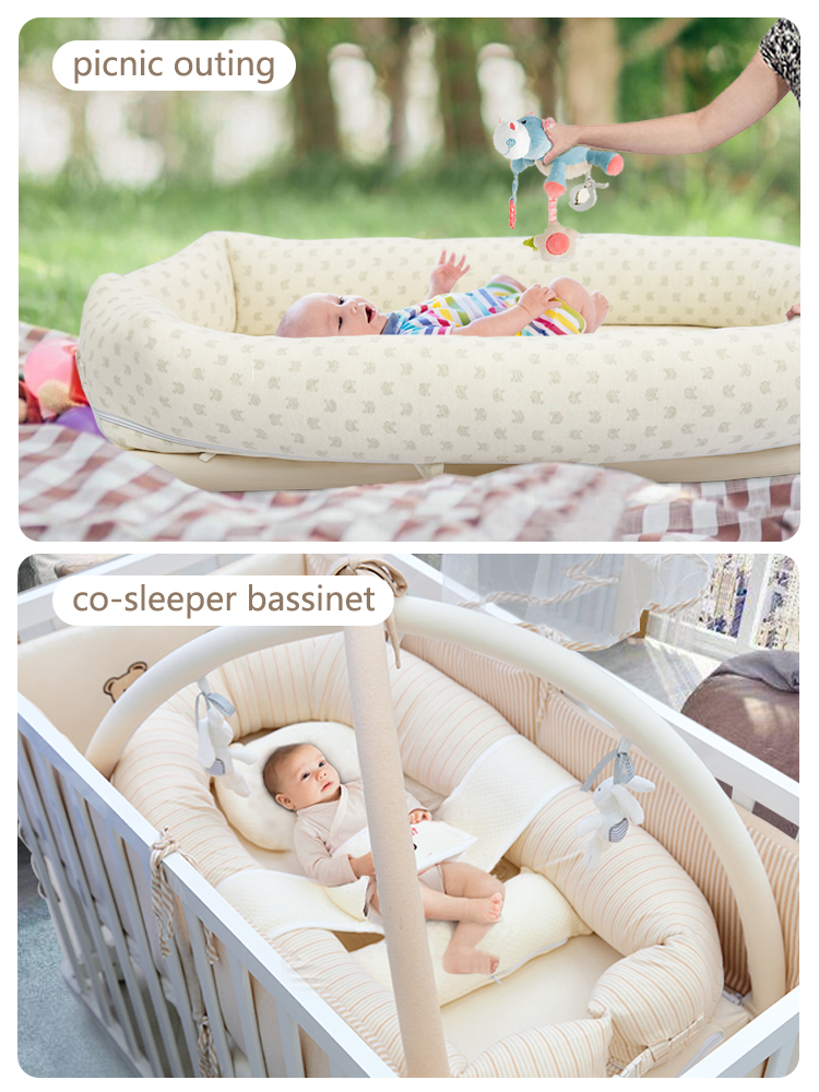"Bed within a bed, bionic bed for newborns, portable baby bed for outdoor use, bassinet, baby soothing bed, portable, suitable for summer"