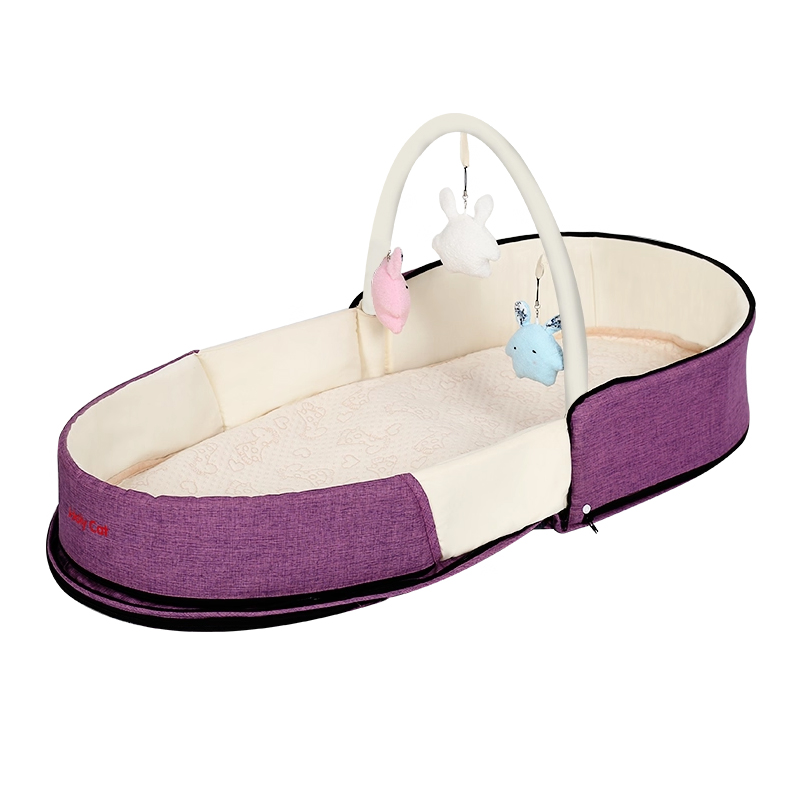 "Crib bed with anti-pressure, portable backpack, multi-functional folding, ideal for newborns to sleep, bed in bed, summer"