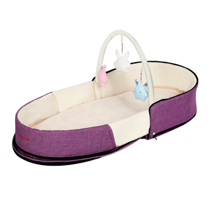 "Crib bed with anti-pressure, portable backpack, multi-functional folding, ideal for newborns to sleep, bed in bed, summer"