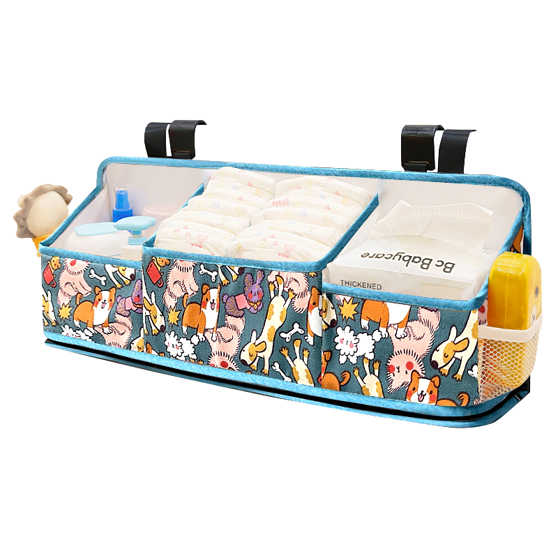 Baby bed storage hanging bag, diaper and wet wipes storage bag, fence hanging bag, storage bag, baby bedside hanging basket
