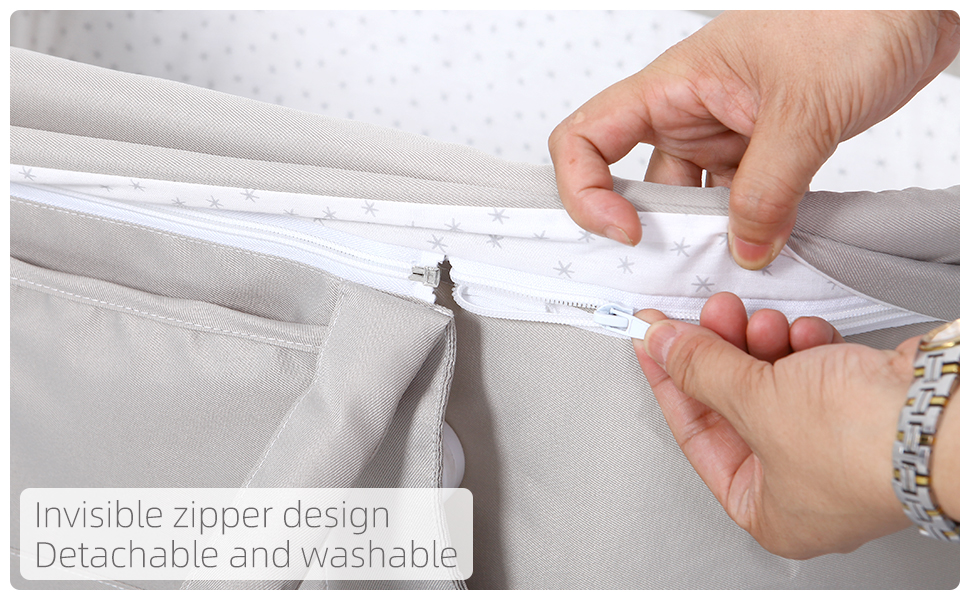 Travel Bassinet Portable Bassinet with 2 in 1 Canopy for Newborn