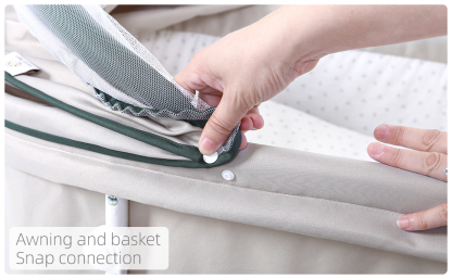 Travel Bassinet Portable Bassinet with 2 in 1 Canopy for Newborn