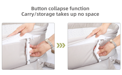 Travel Bassinet Portable Bassinet with 2 in 1 Canopy for Newborn