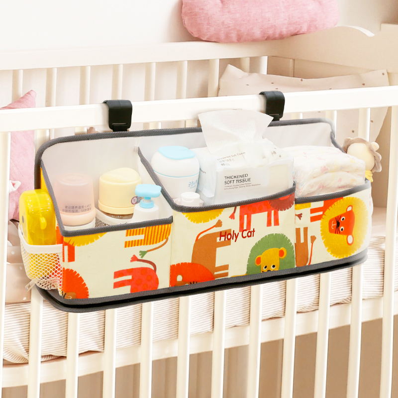 Baby bed storage hanging bag, diaper and wet wipes storage bag, fence hanging bag, storage bag, baby bedside hanging basket