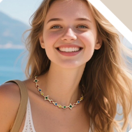 Glorious gemstone necklace-Alikce