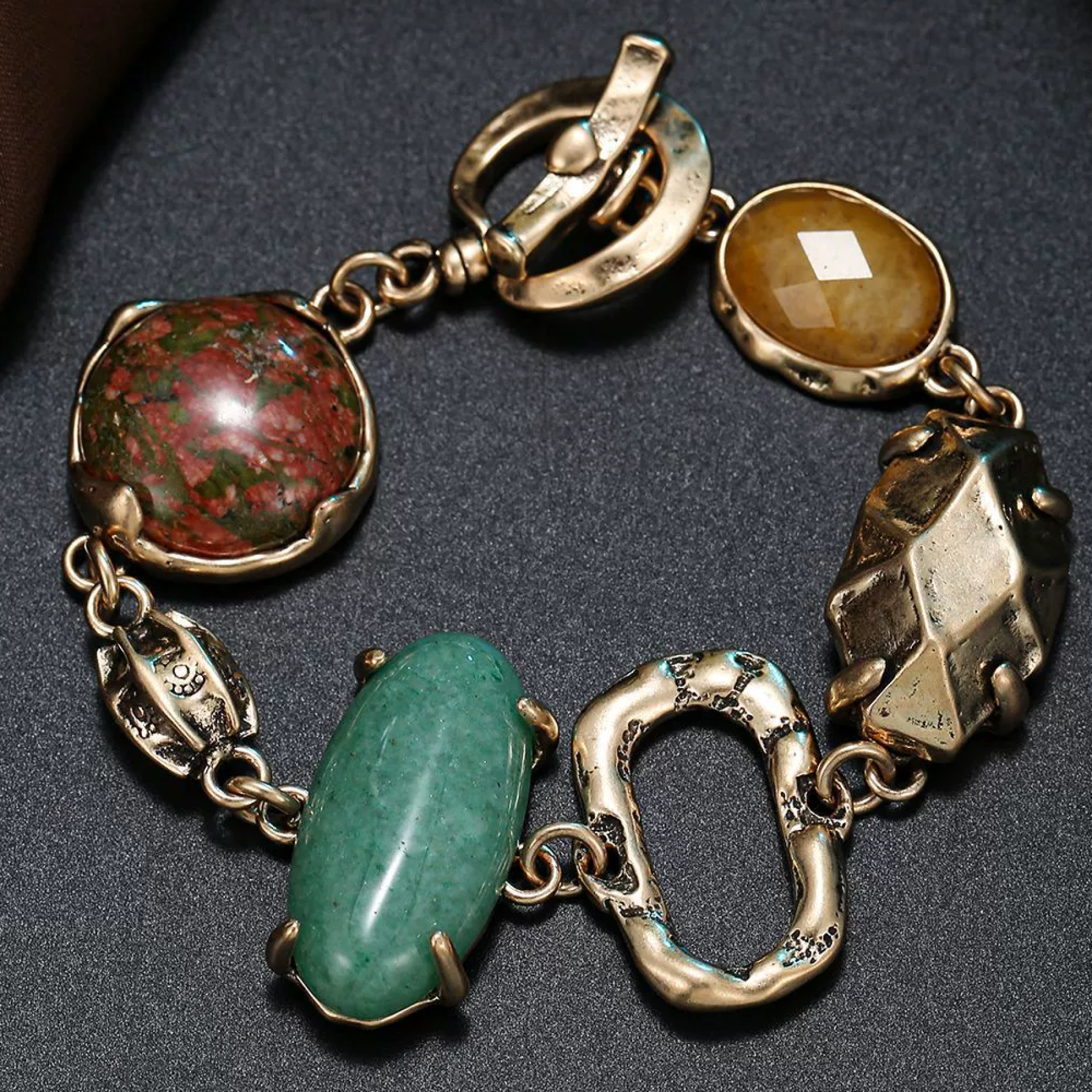 GeoGild Vintage Gem Cuff 